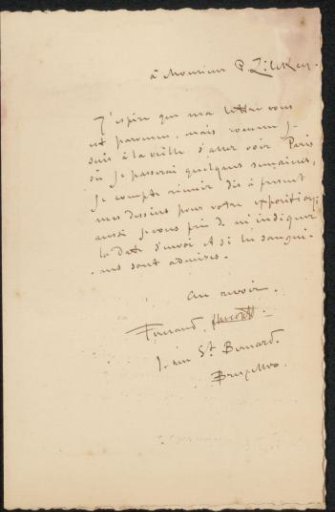 Letter to Philip Zilcken