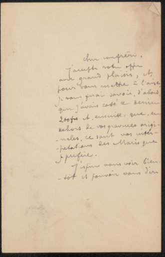 Letter to Philip Zilcken