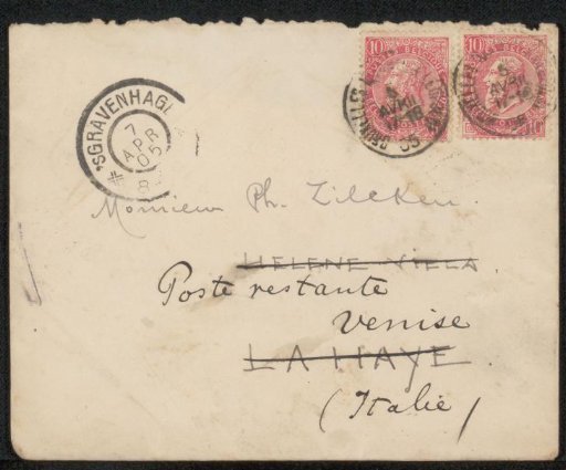 Envelope addressed to Philip Zilcken