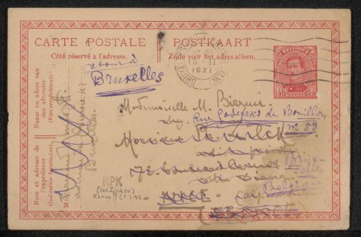 Postcard to Maria Biermé