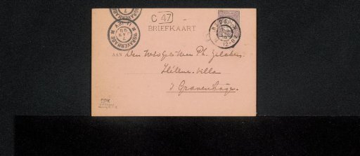 Postcard to Philip Zilcken