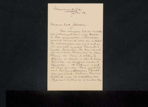 Letter to Philip Zilcken