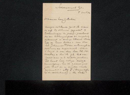 Letter to Philip Zilcken