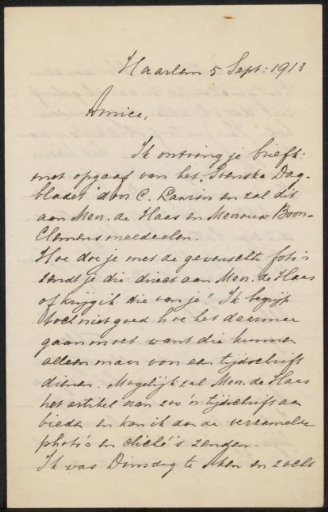 Letter to Philip Zilcken