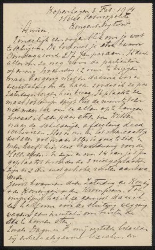 Letter to Philip Zilcken