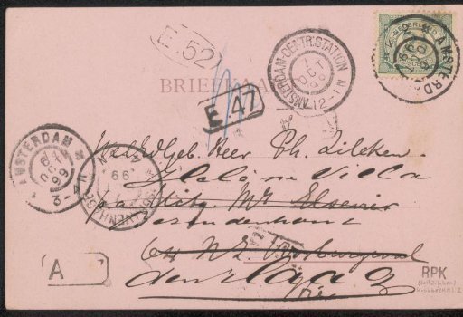 Postcard to Philip Zilcken