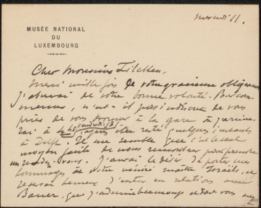 Letter to Philip Zilcken