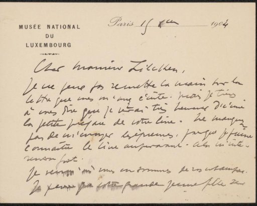 Letter to Philip Zilcken