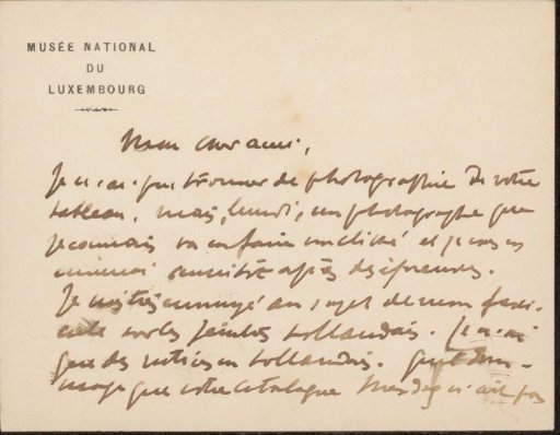 Letter to Philip Zilcken