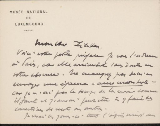 Letter to Philip Zilcken