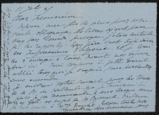 Letter to Philip Zilcken
