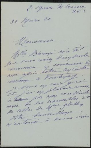 Letter to Philip Zilcken