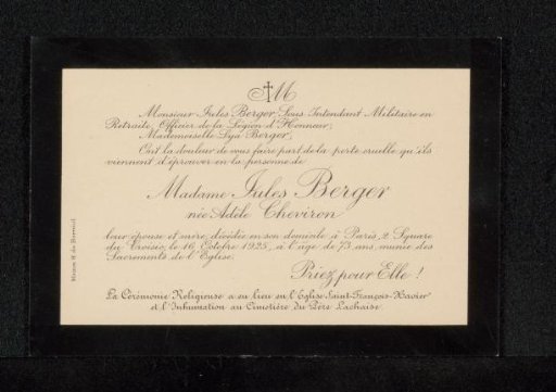 Death notice to Philip Zilcken