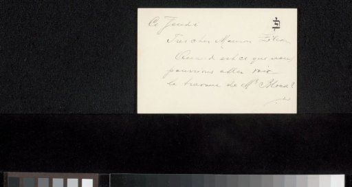 Letter to Philip Zilcken