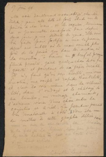 Transcript of a letter to Philip Zilcken