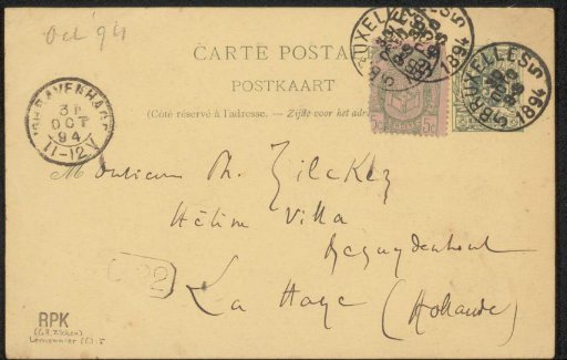 Postcard to Philip Zilcken