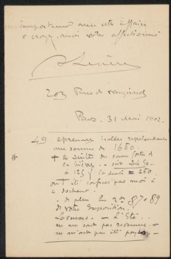 Letter to Philip Zilcken