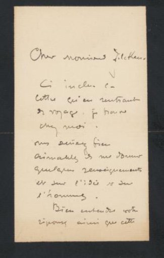 Letter to Philip Zilcken