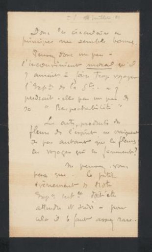 Letter to Philip Zilcken