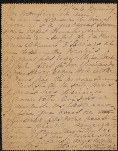 Postcard to Philip Zilcken