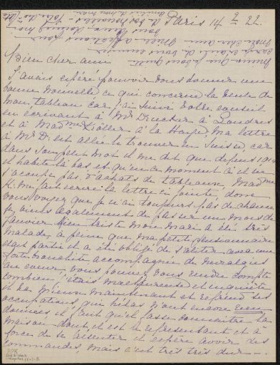 Letter to Philip Zilcken