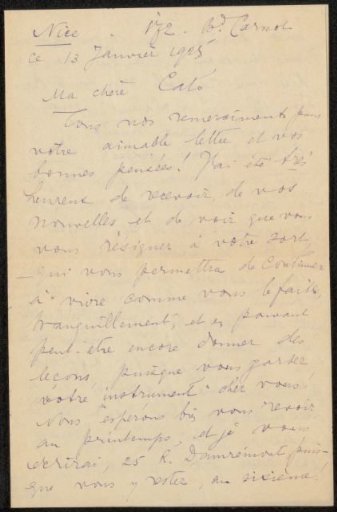 Letter to Cato l'Hôpital
