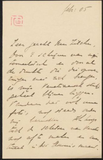 Letter to Philip Zilcken