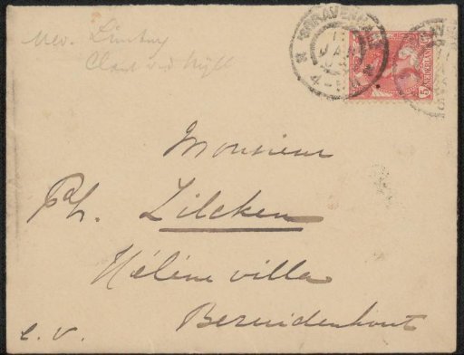Envelope to Philip Zilcken