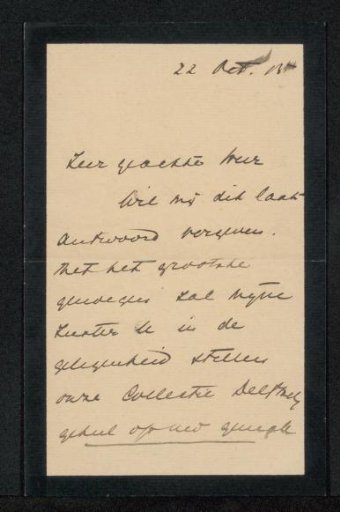 Letter to Philip Zilcken