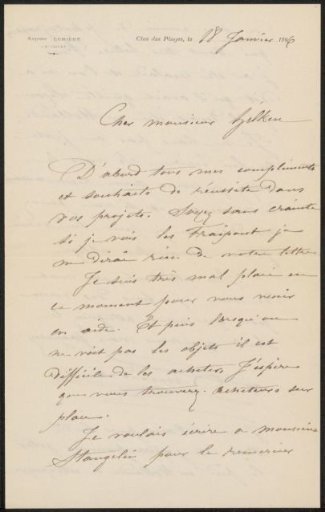 Letter to Philip Zilcken