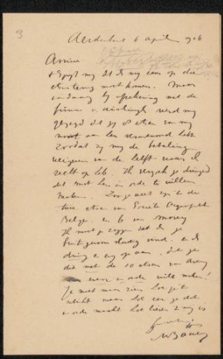 Letter to Philip Zilcken