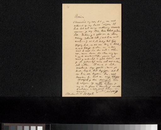 Letter to Philip Zilcken