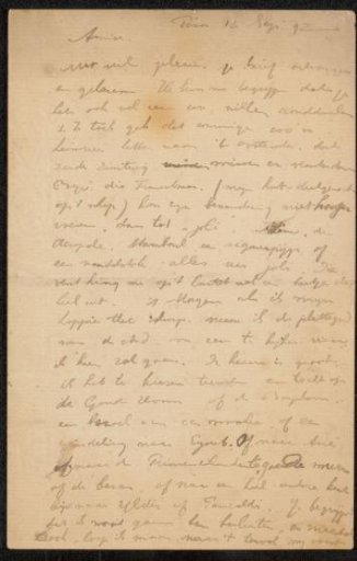 Letter to Philip Zilcken