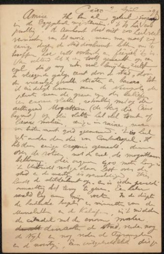 Letter to Philip Zilcken