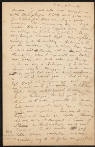 Letter to Philip Zilcken