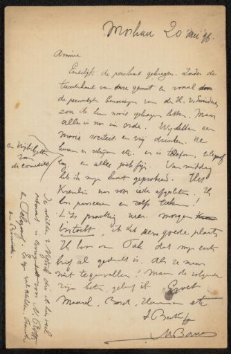 Letter to Philip Zilcken