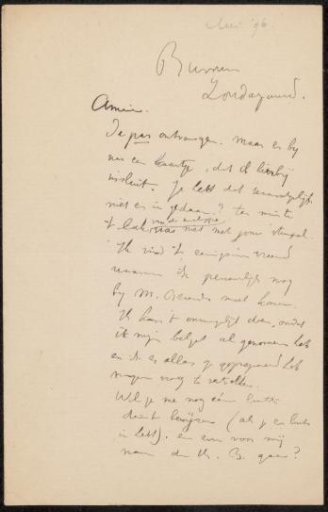 Letter to Philip Zilcken