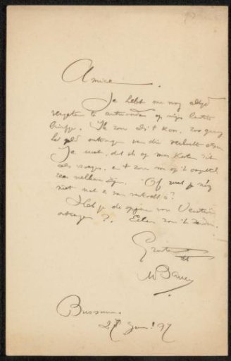 Letter to Philip Zilcken