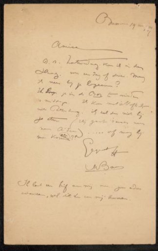 Letter to Philip Zilcken