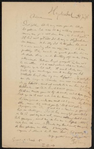 Letter to Philip Zilcken