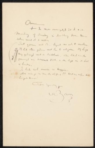 Letter to Philip Zilcken