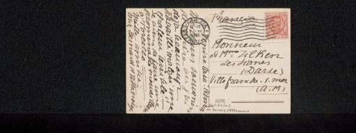 Postcard to Philip Zilcken
