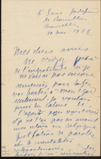 Letter to Philip Zilcken
