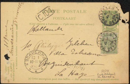 Postcard to Philip Zilcken