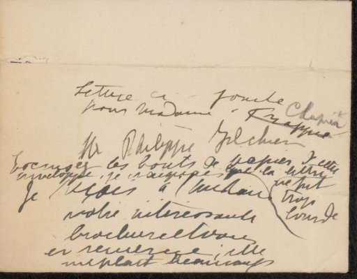 Letter to Philip Zilcken