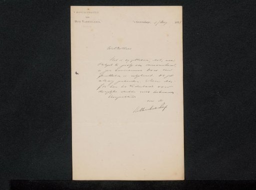 Letter to Philip Zilcken