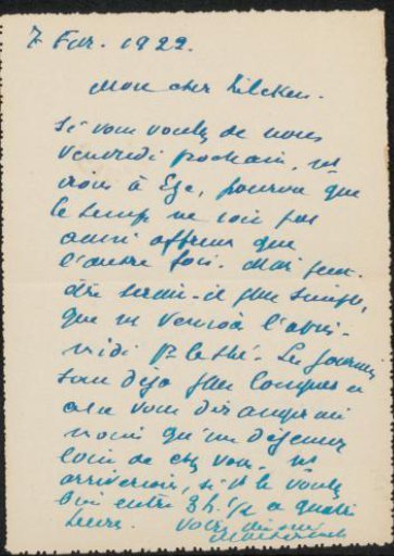 Letter to Philip Zilcken