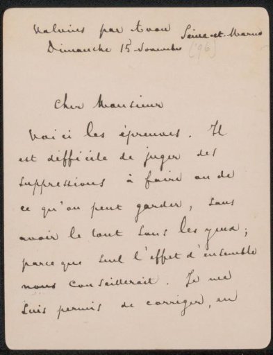 Letter to Philip Zilcken