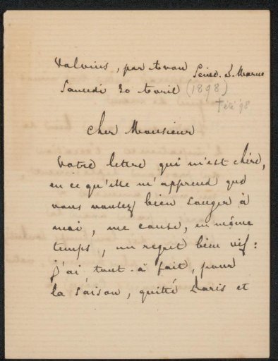 Letter to Philip Zilcken