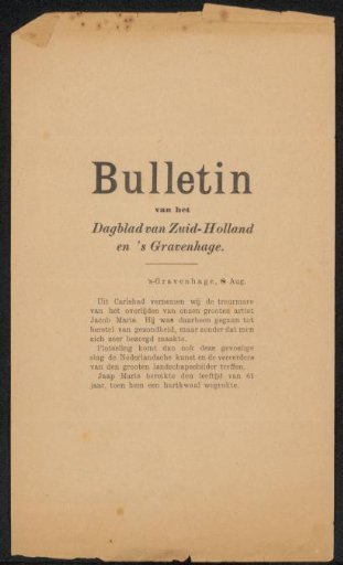 Newspaper clipping from the Philip Zilcken archive